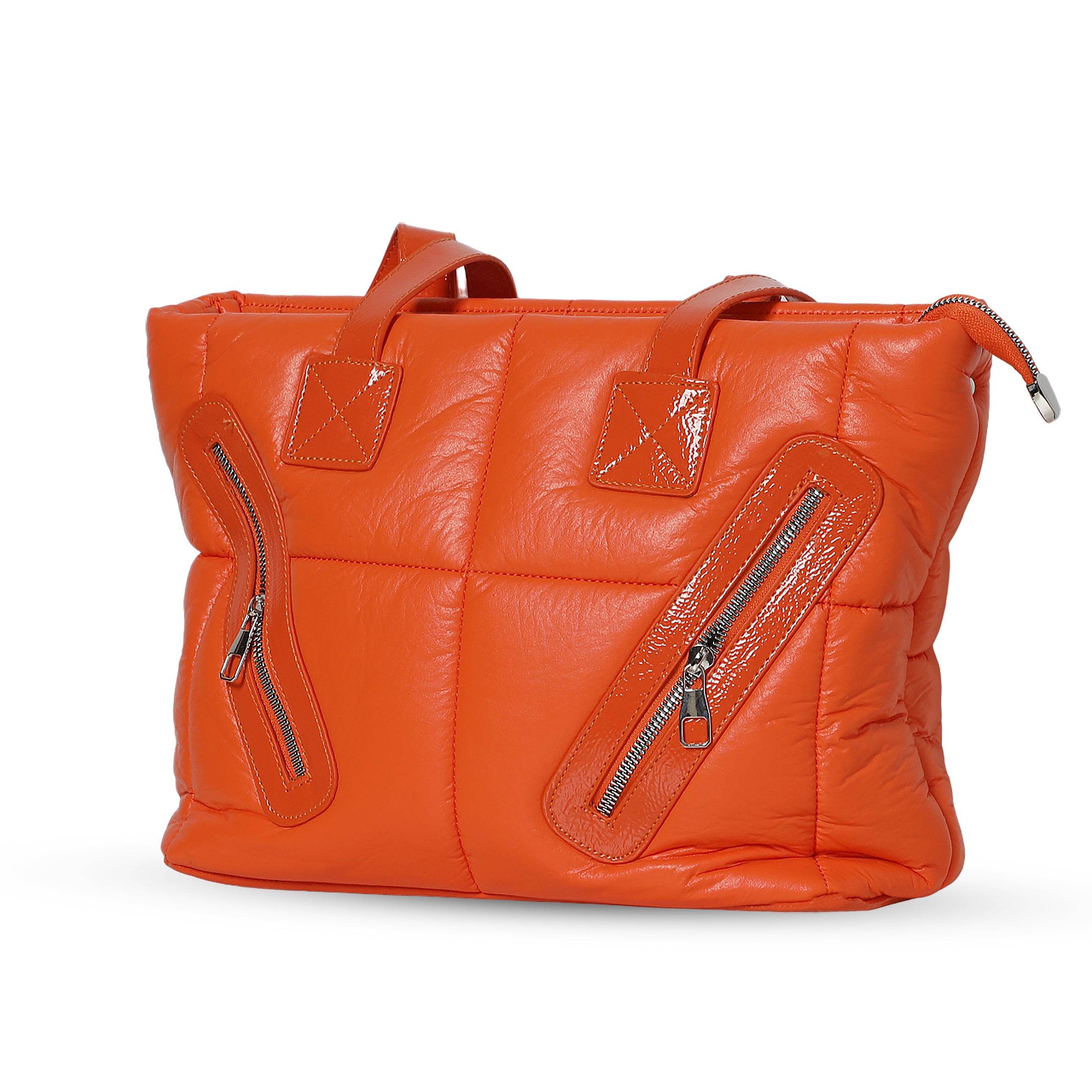Women Orange Casual Designed Hand-Bag