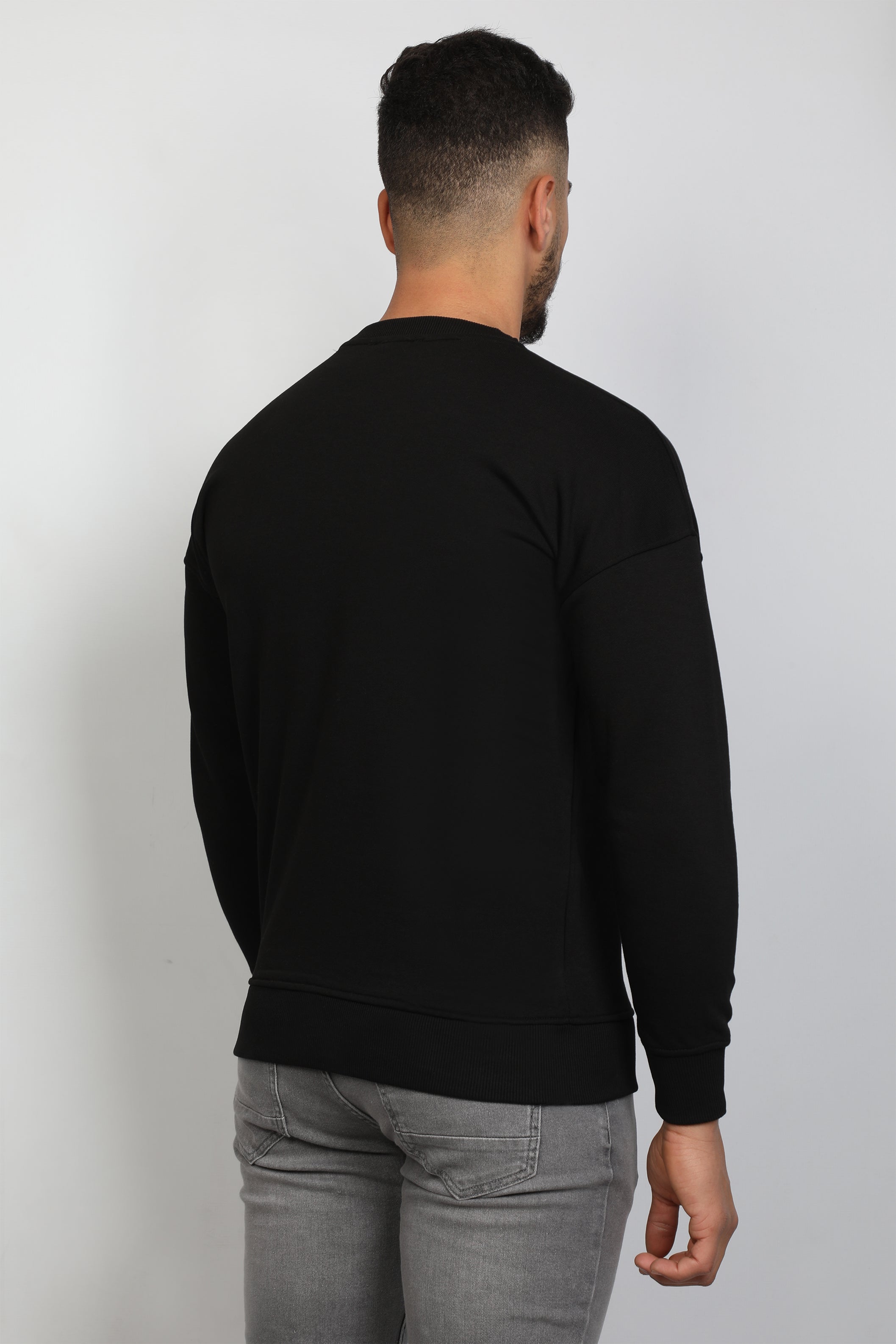 Men Black Printed Pullover