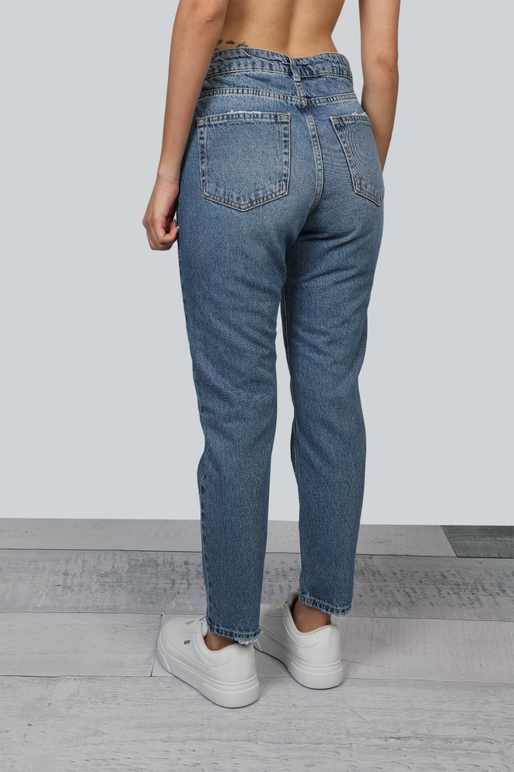 Mom-Fit Blue Stylish jeans