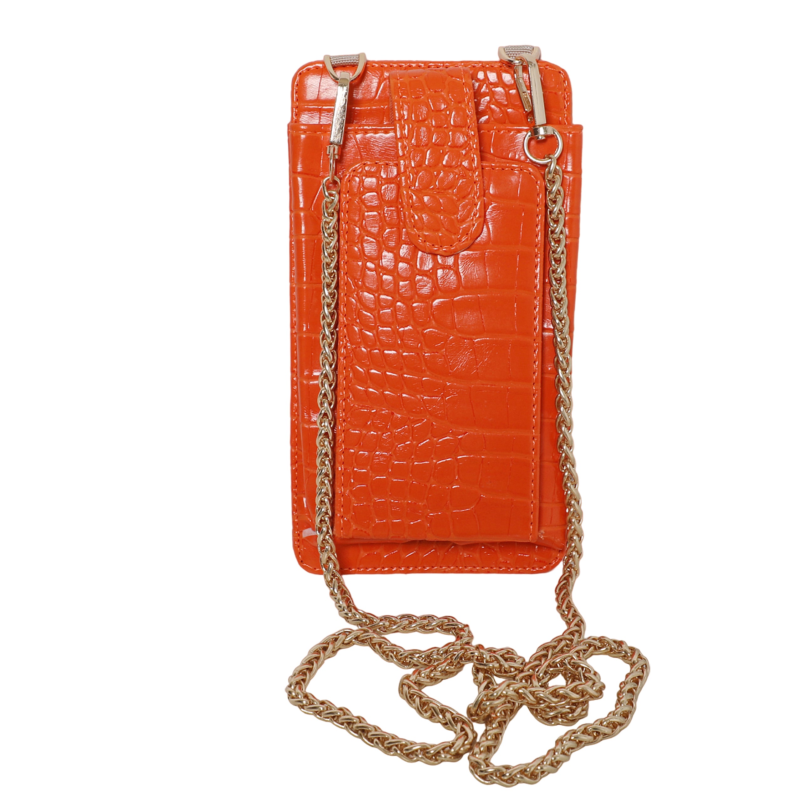 Women Orange Detailed Designed Small Cross-Bag