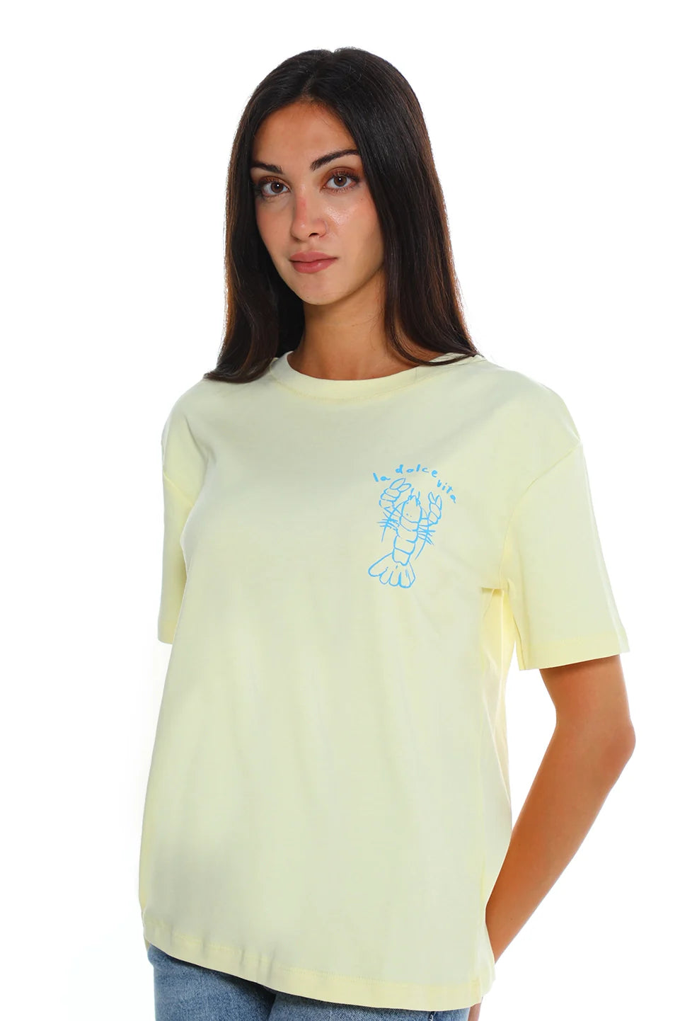 Yellow T-shirt With "Lobster" Back Print