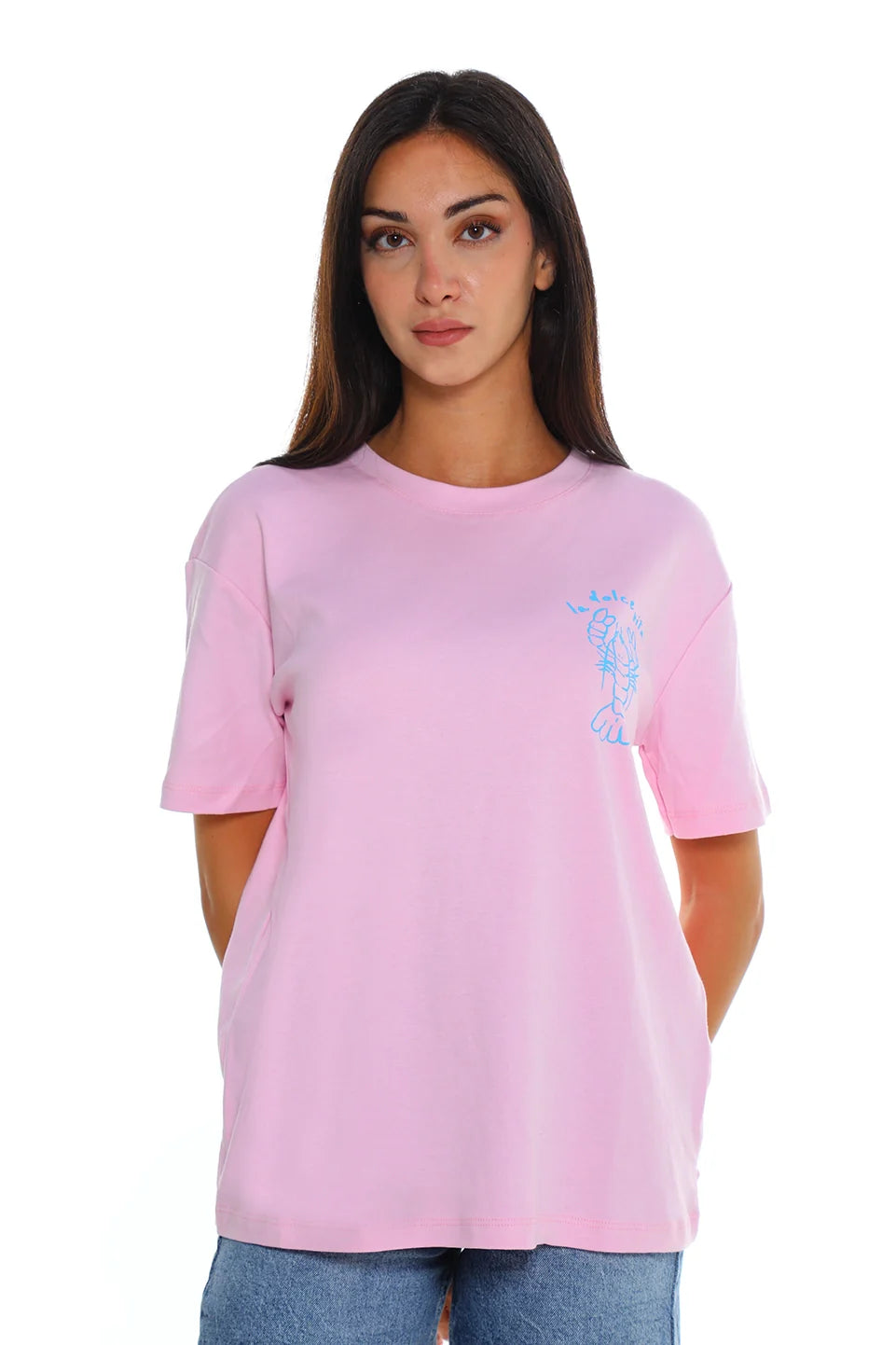Pink T-shirt With "Lobster" Back Print