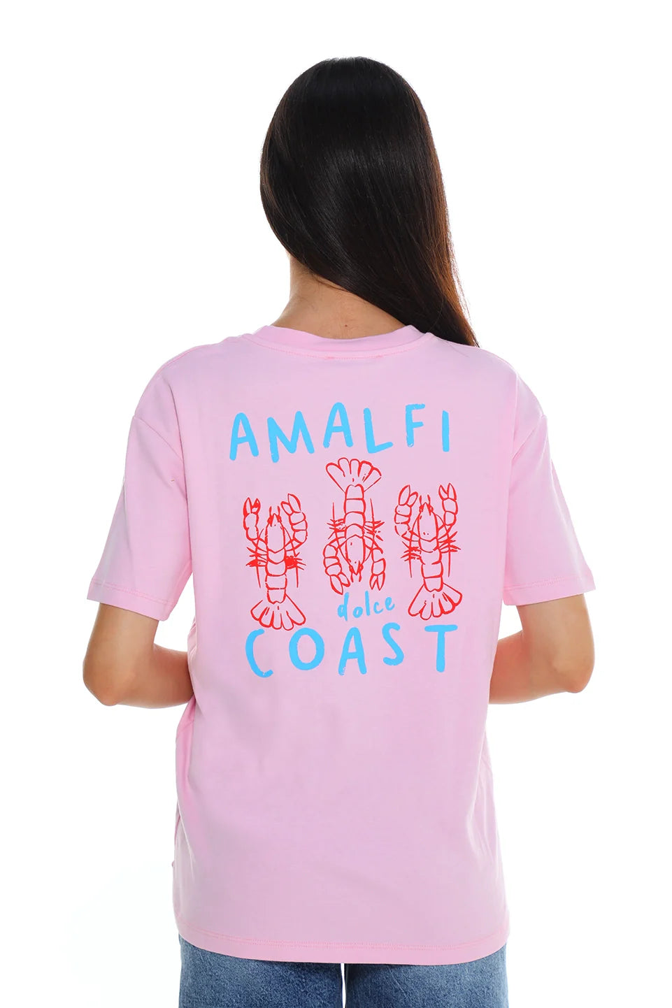 Pink T-shirt With "Lobster" Back Print