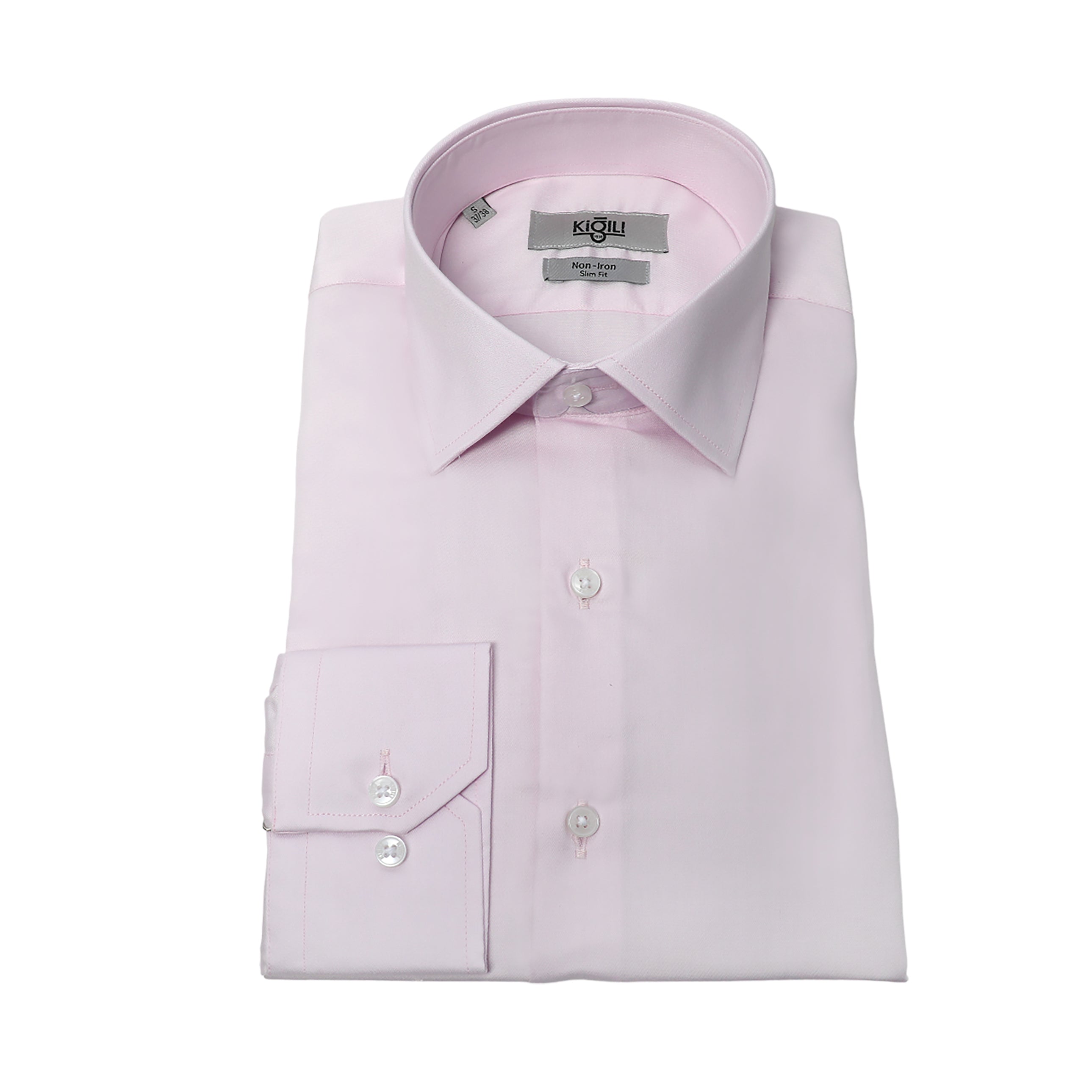 Men Light Pink Non-Iron Slim Fit Shirt