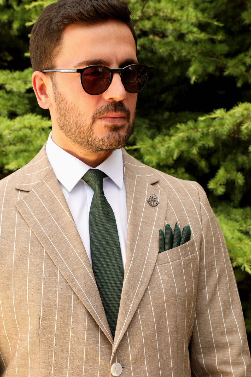 Sport Chic Striped Brown Suit