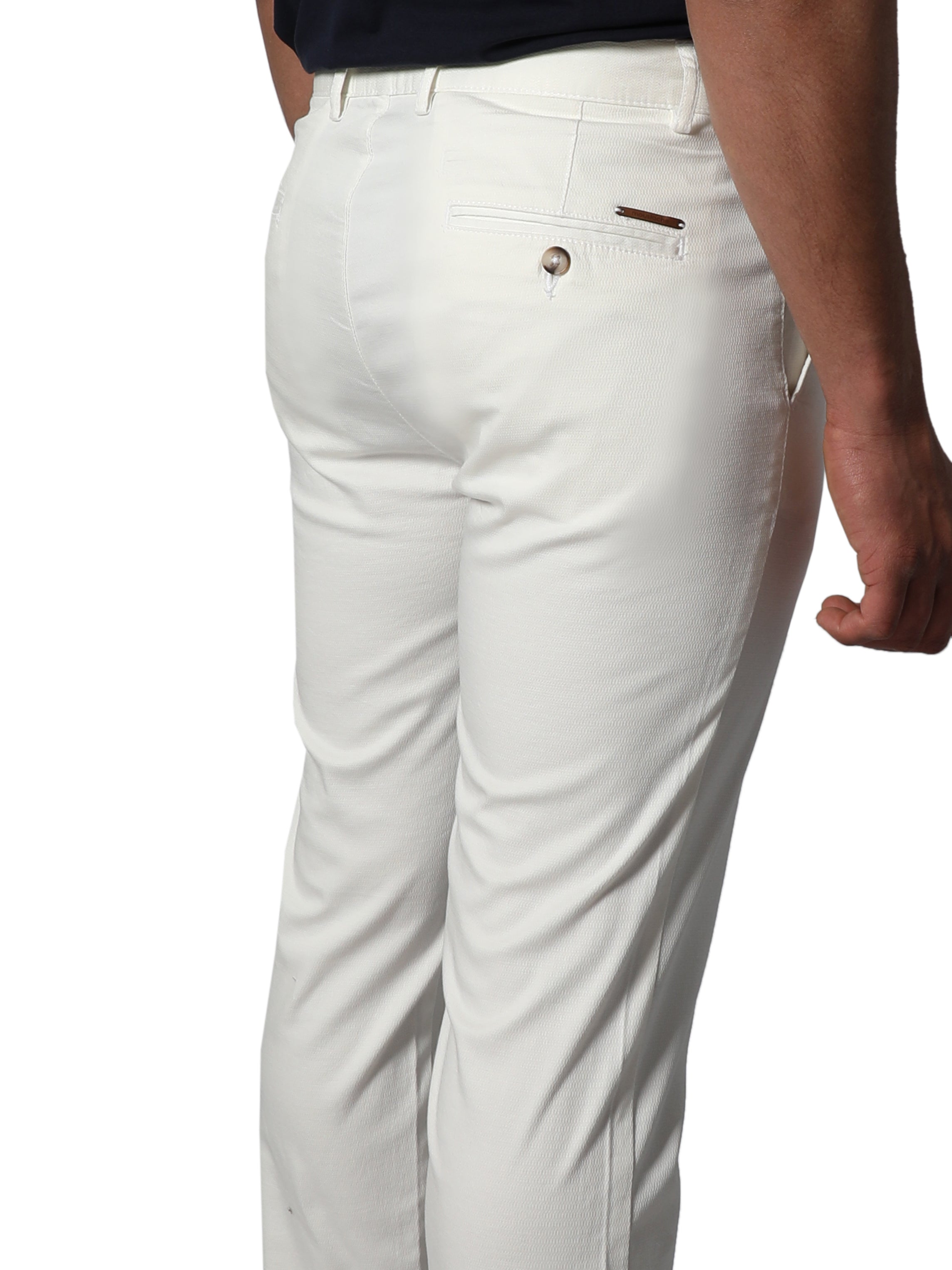 Men Regular-Fit White Chino Pants