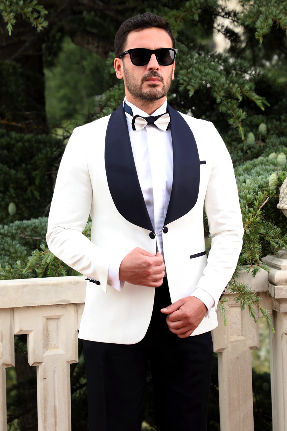 White Tuxedo Classy Designed Suit