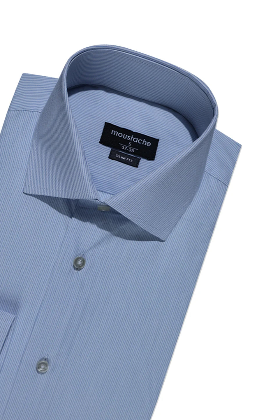Light Blue Long-Sleeved Striped Shirt