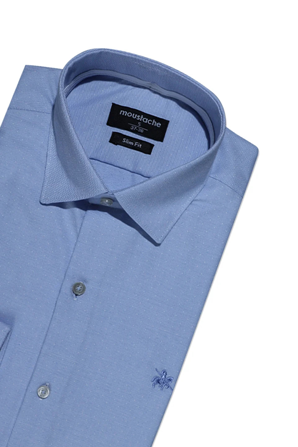 Slim Fit Long Sleeved Blue Shirt