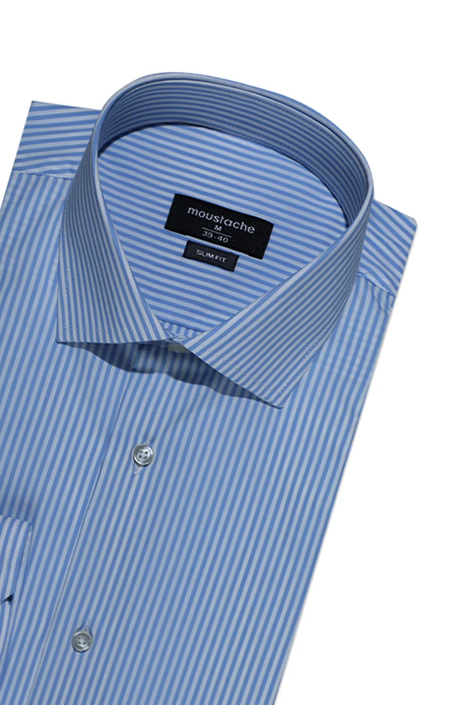 Long Sleeved Blue Striped Shirt