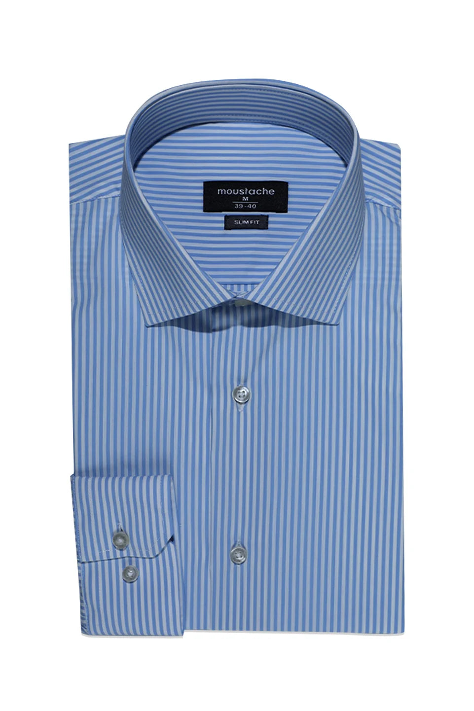 Long Sleeved Blue Striped Shirt
