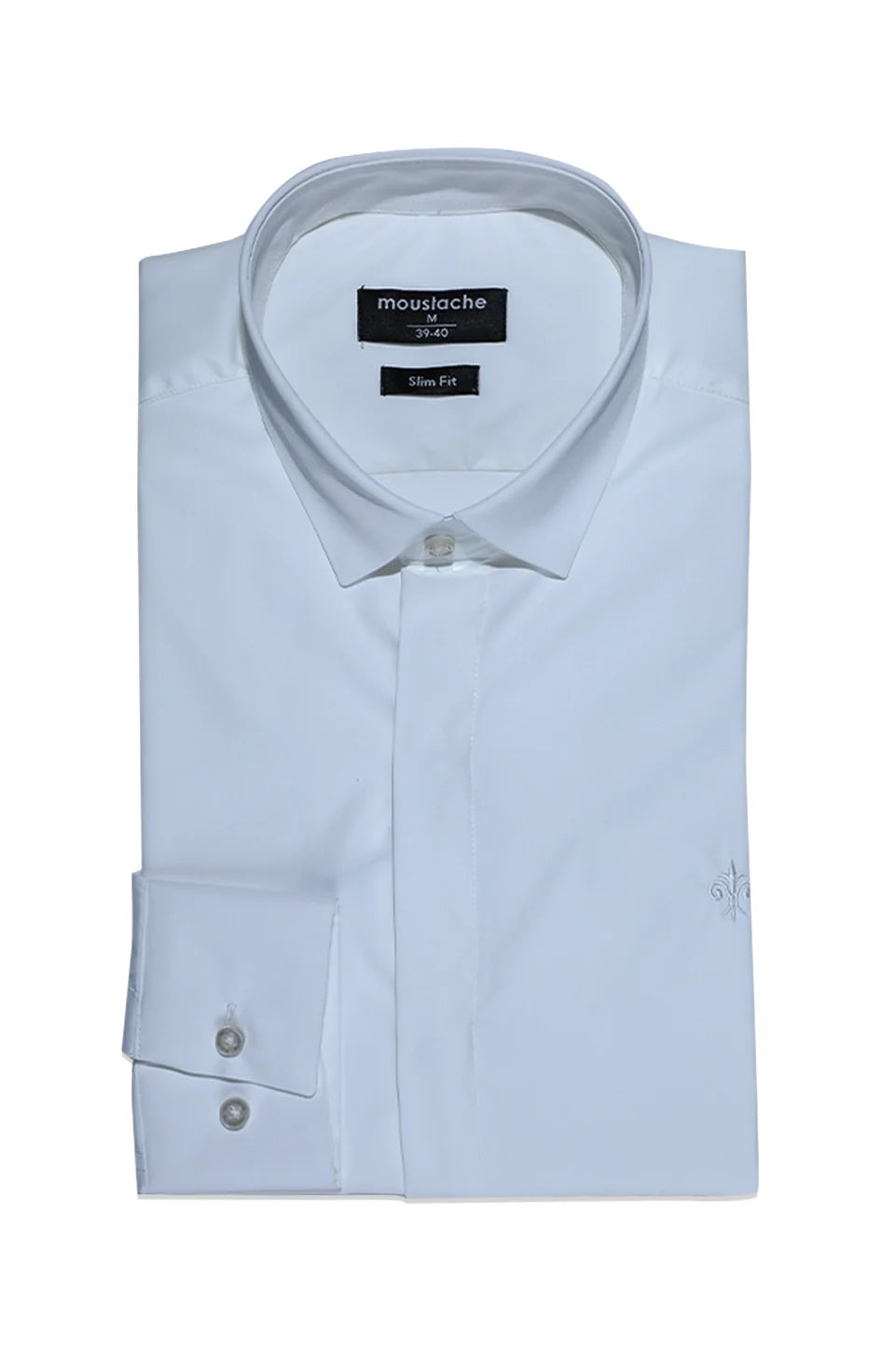 Slim Fit Long Sleeved White Shirt