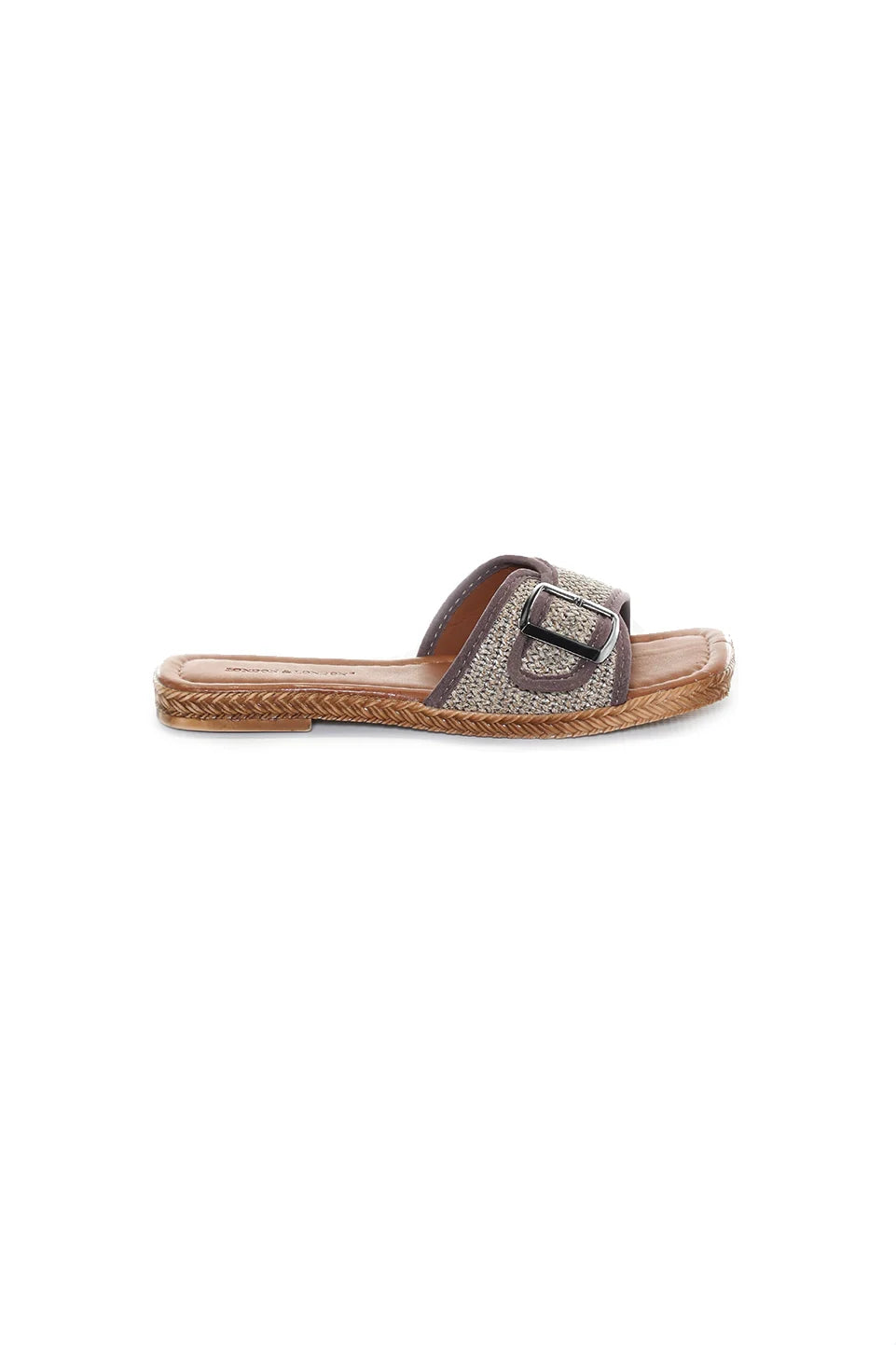 Single Strap Flat Light Beige Slipper