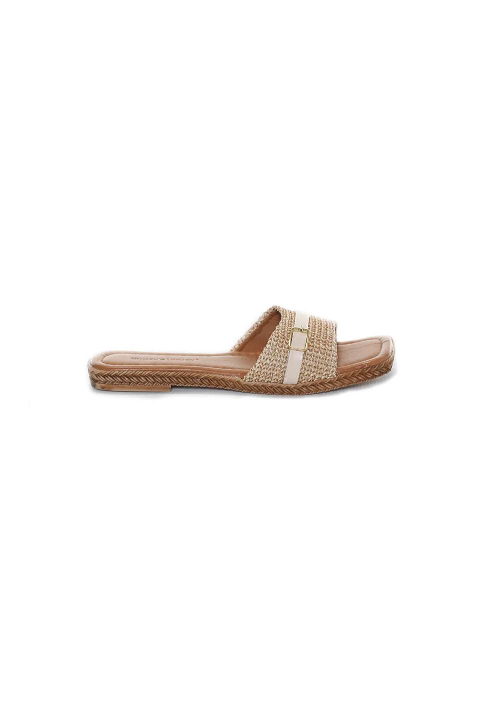 Flat Beige Stylish Slipper Open Toes