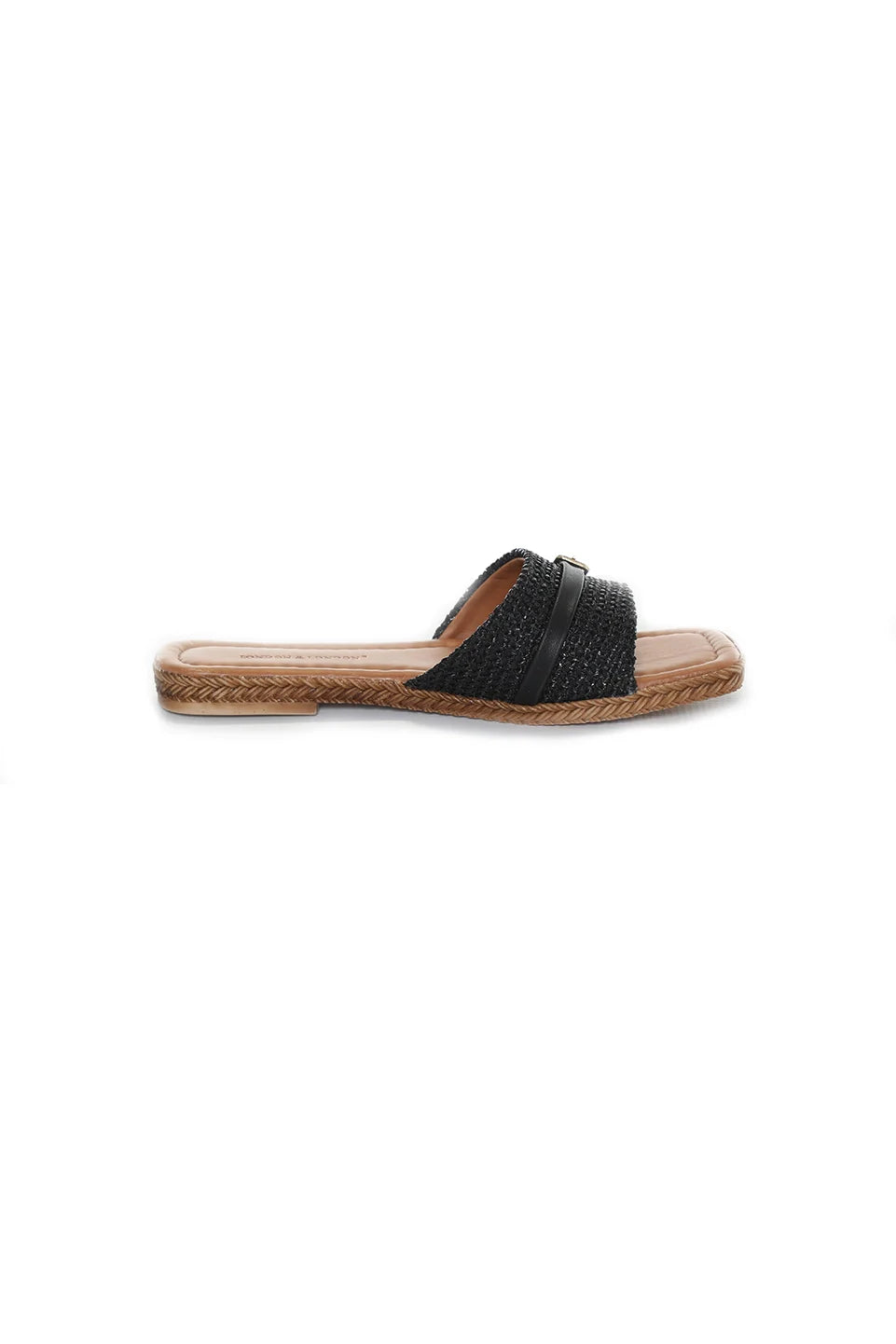 Flat Black Stylish Slipper Open Toes