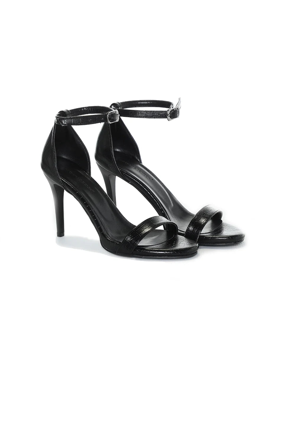 Open Toe Black High Heel