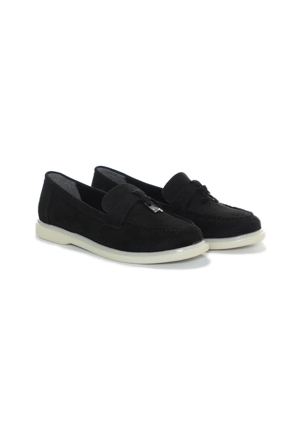 Slip On Black Velvet Moccasin