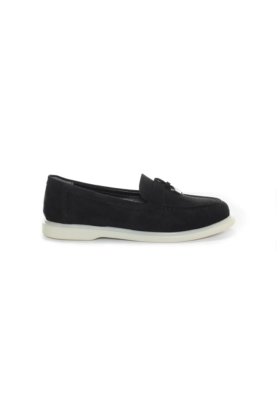 Slip On Black Velvet Moccasin