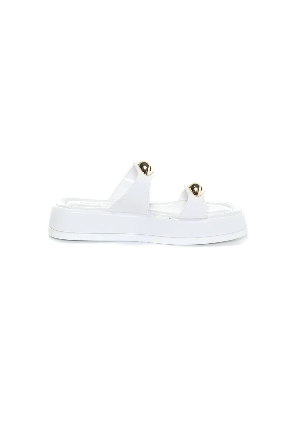 Double Strap White Slipper