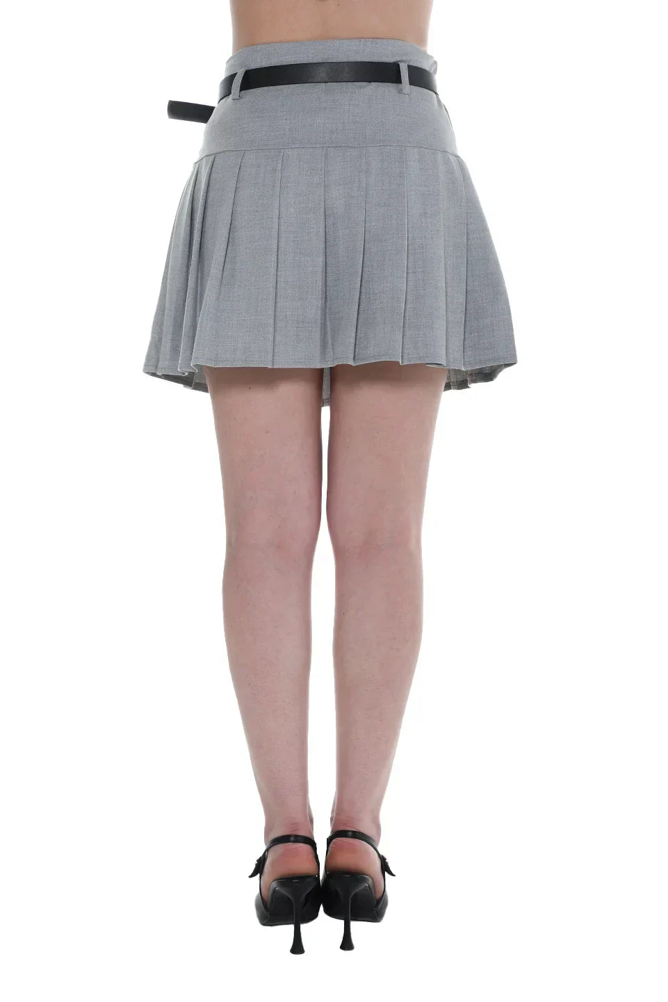 Mini Skirt Grey With Belt