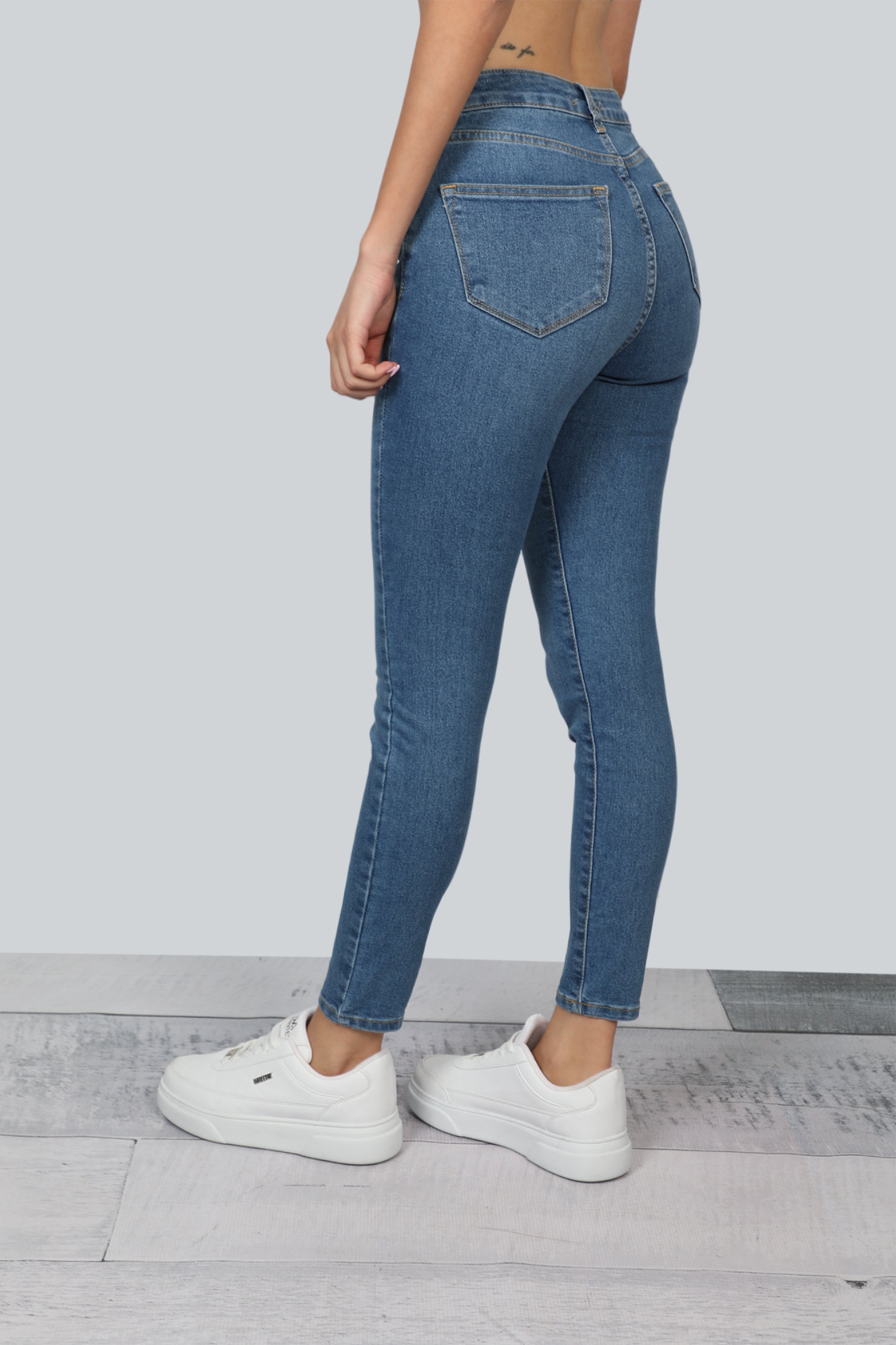 Women Blue Skinny Push-up Jeans