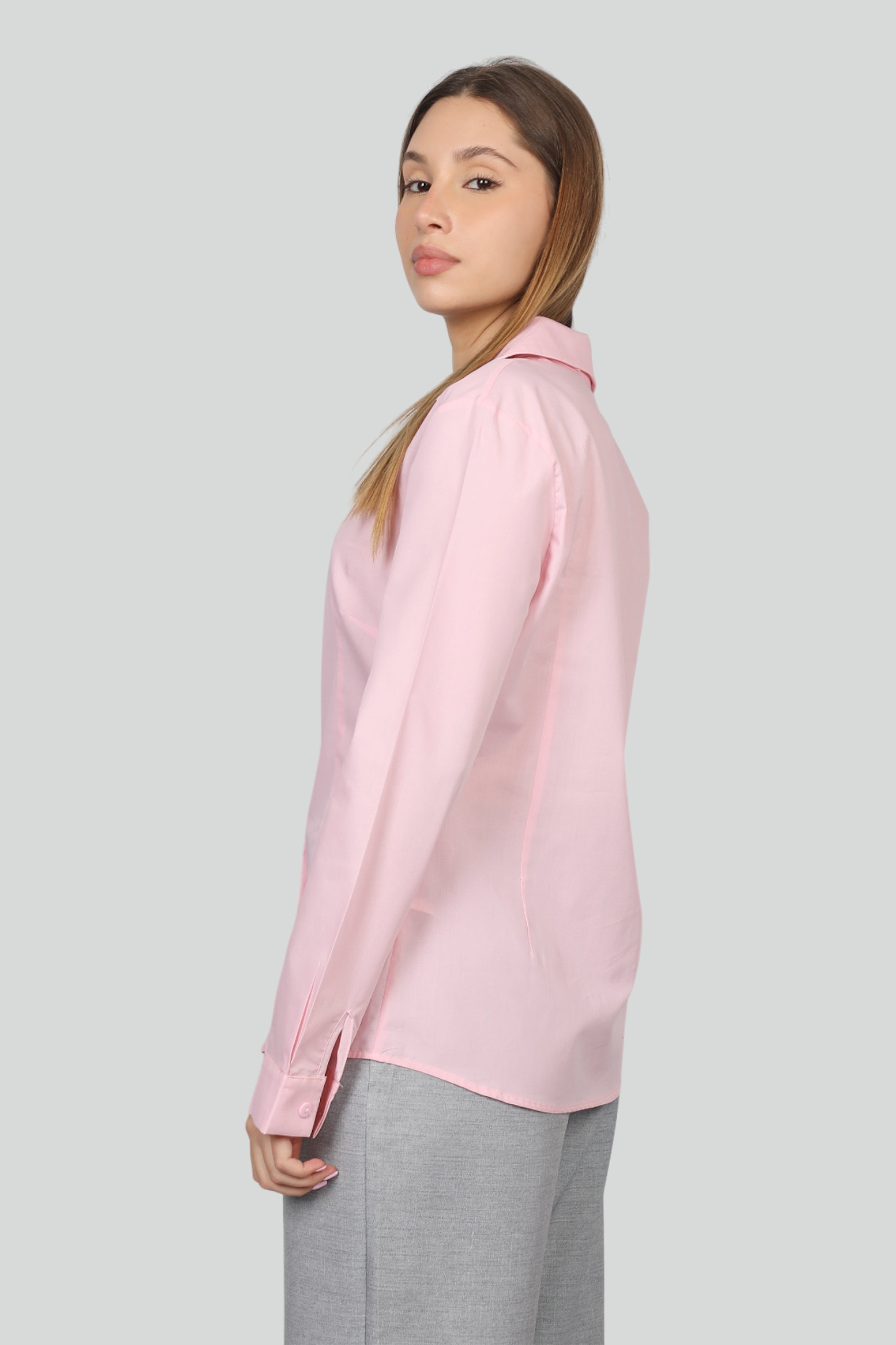 Plain Buttoned Pink Shirt