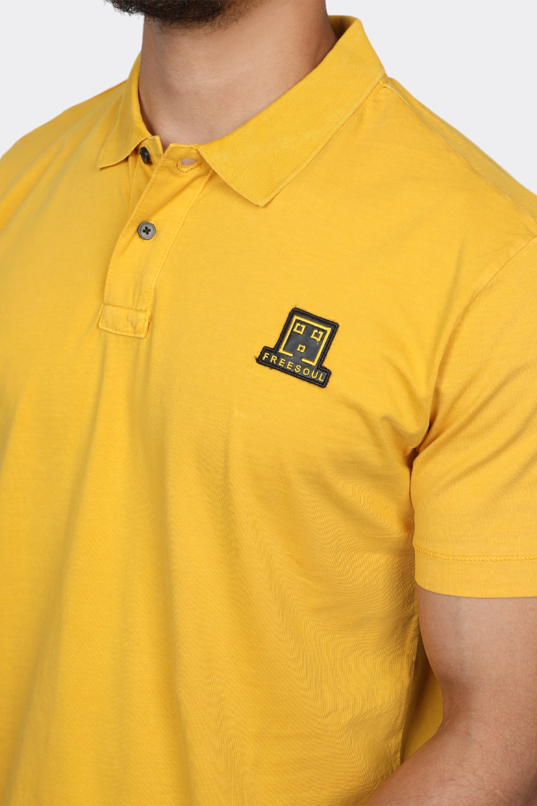 Basic Yellow Polo With Logo