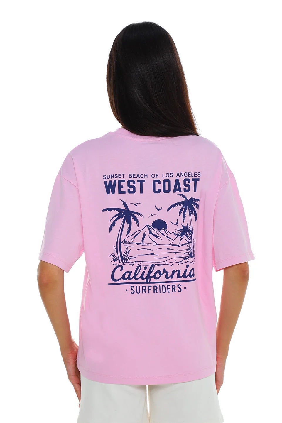 Cotton Pink T-shirt With Back design