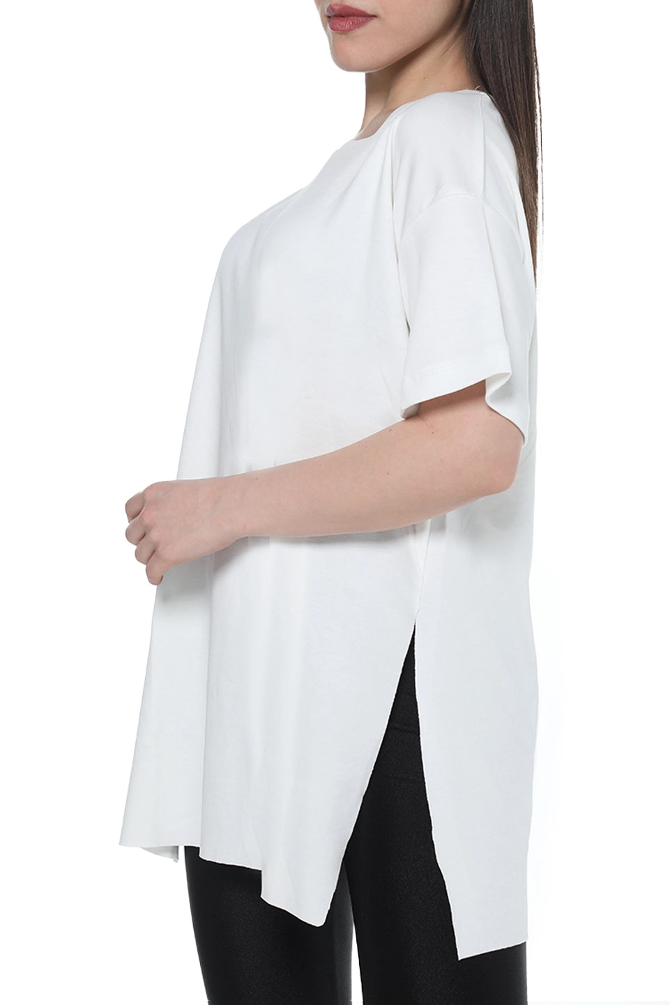 Oversize White Plain T-shirt