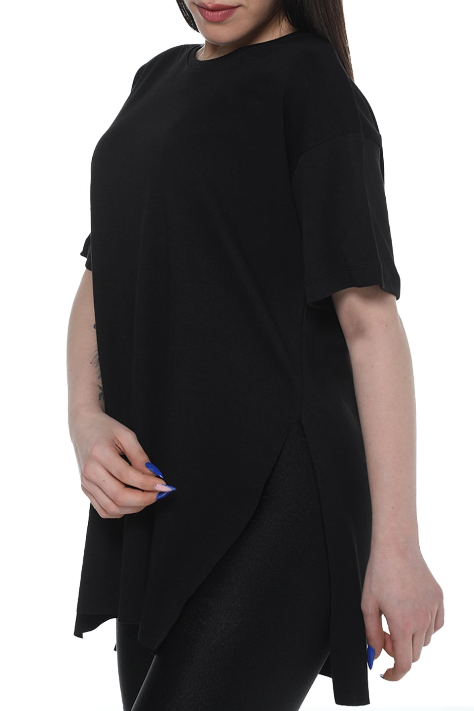 Oversize Black Plain T-shirt