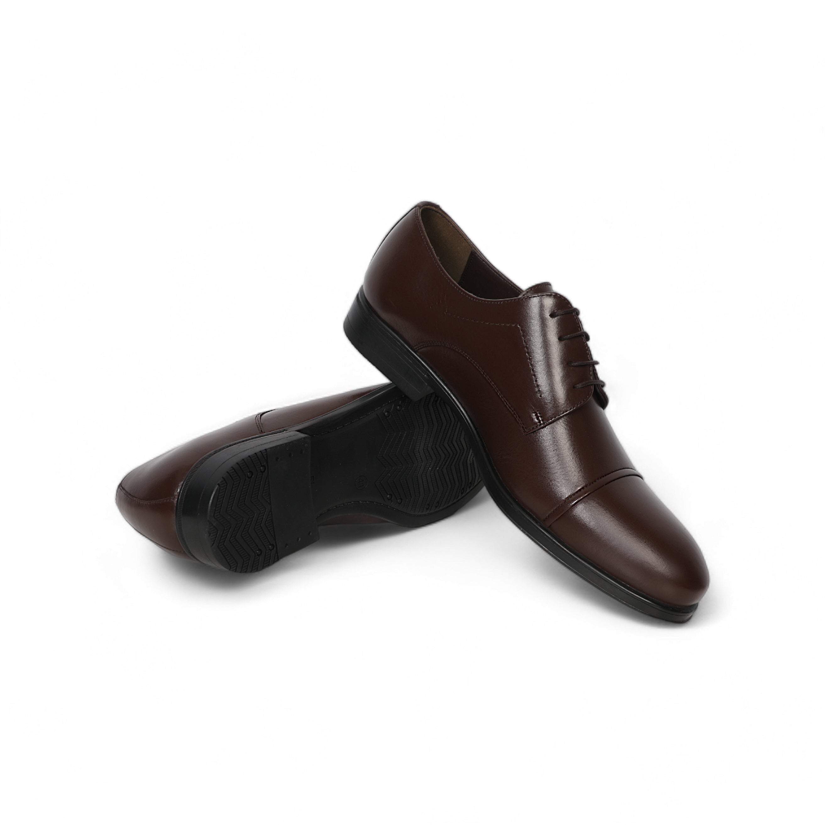 Classic Brown Shoes Cap Toe Design