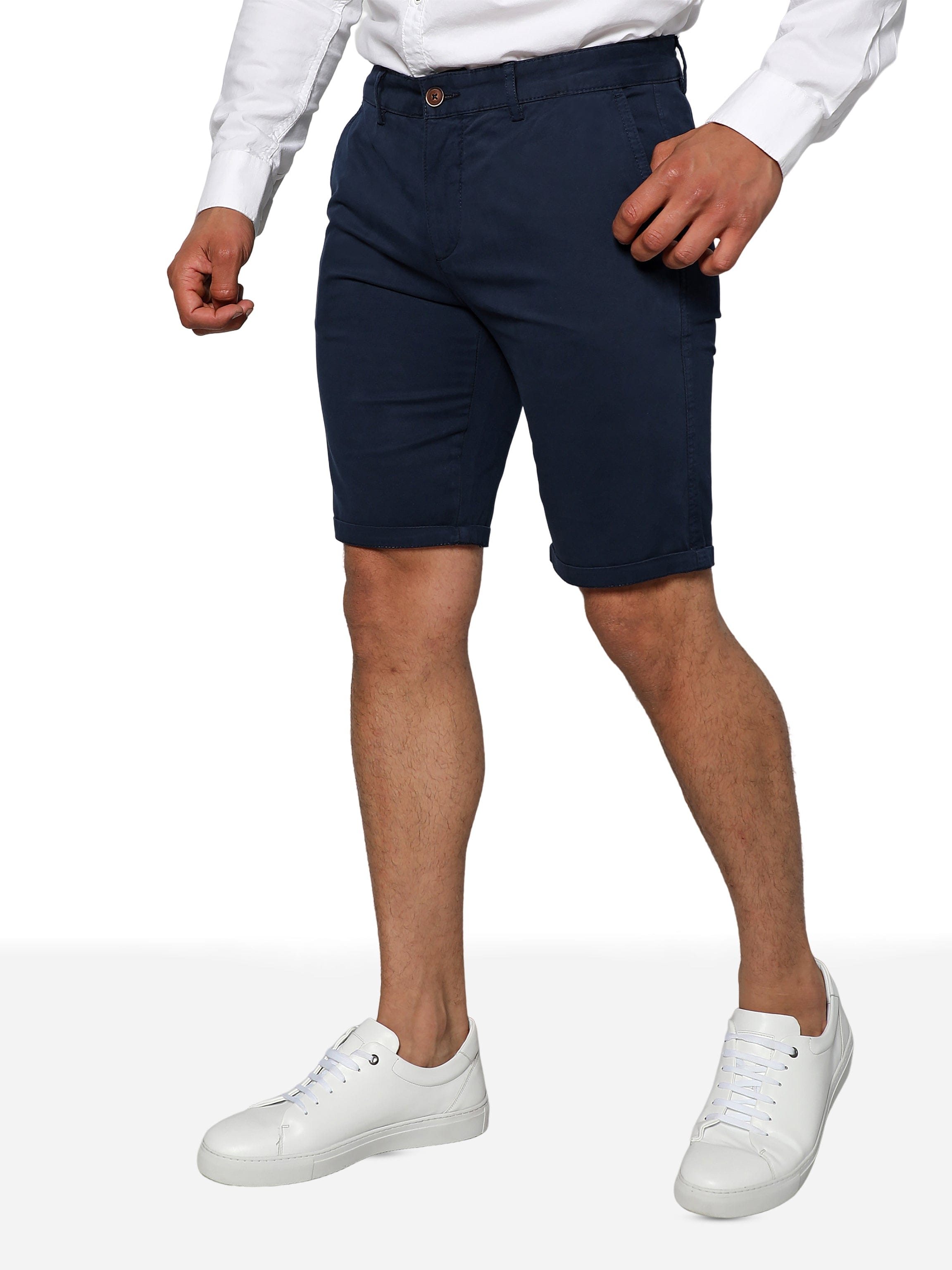 Men Navy Summer Chino Shorts