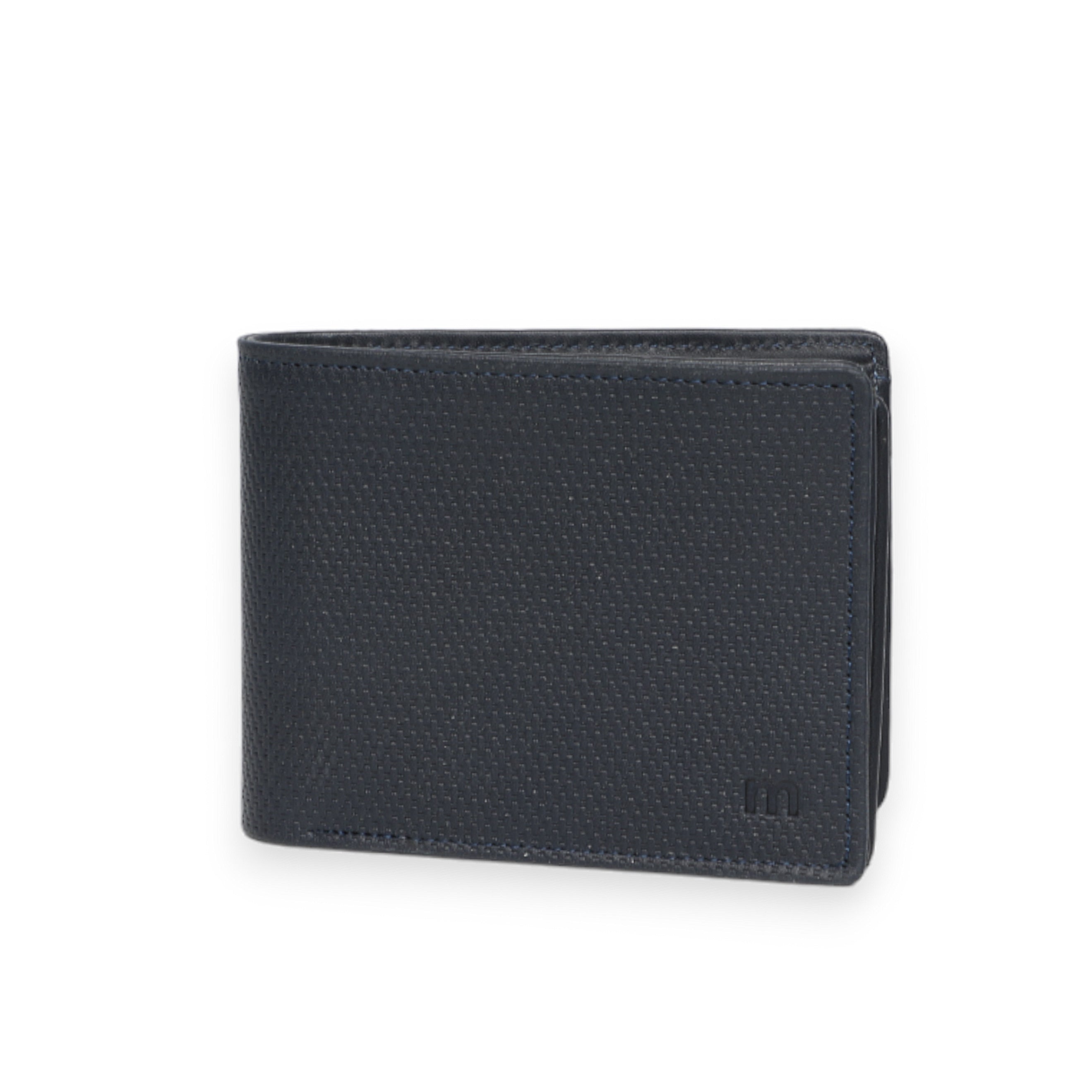Men Navy  wallet with several layers.