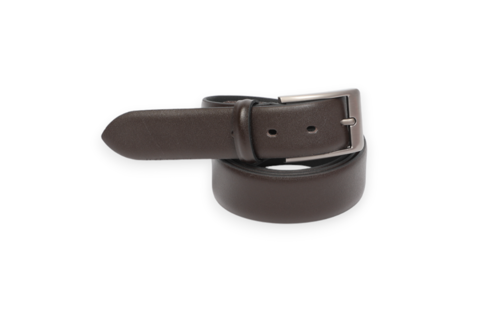 Men Brown Classy Belt With bronze Buckle