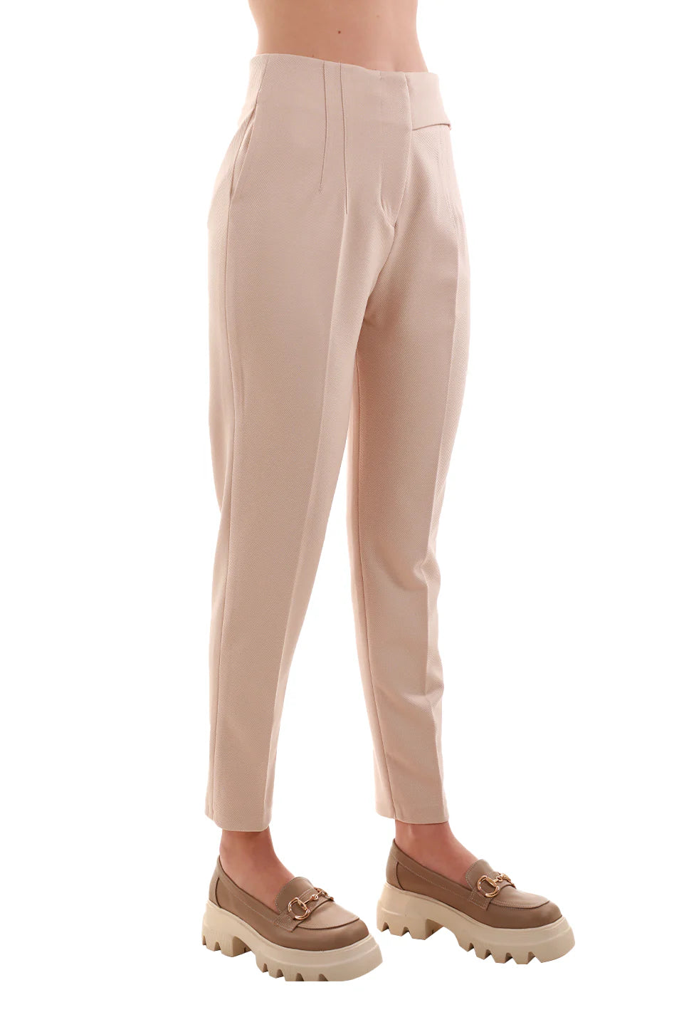 Classy Beige Pant with Side Button design