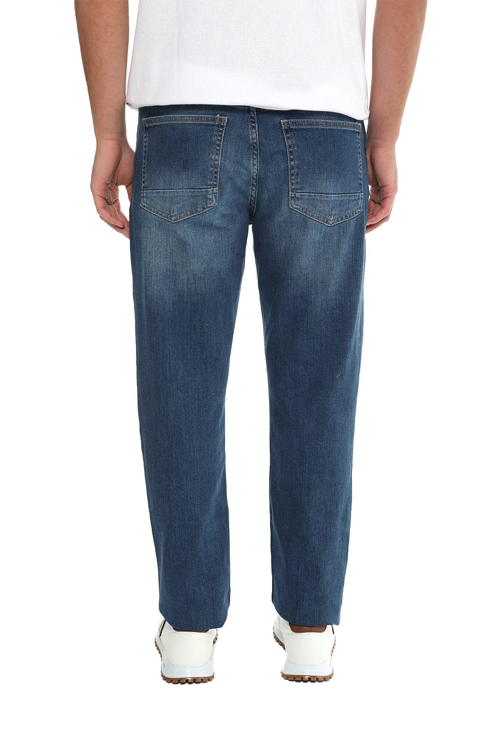 Dark Blue Washed Slim Jeans