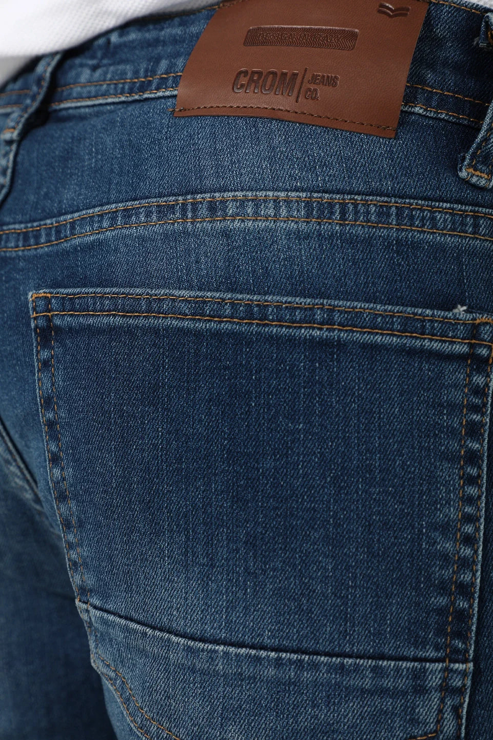 Dark Blue Washed Slim Jeans