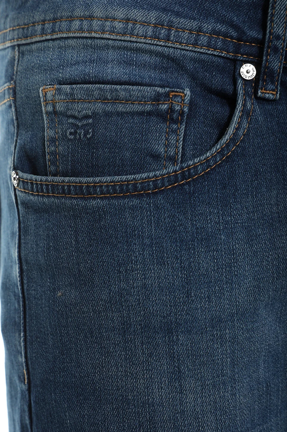 Dark Blue Washed Slim Jeans