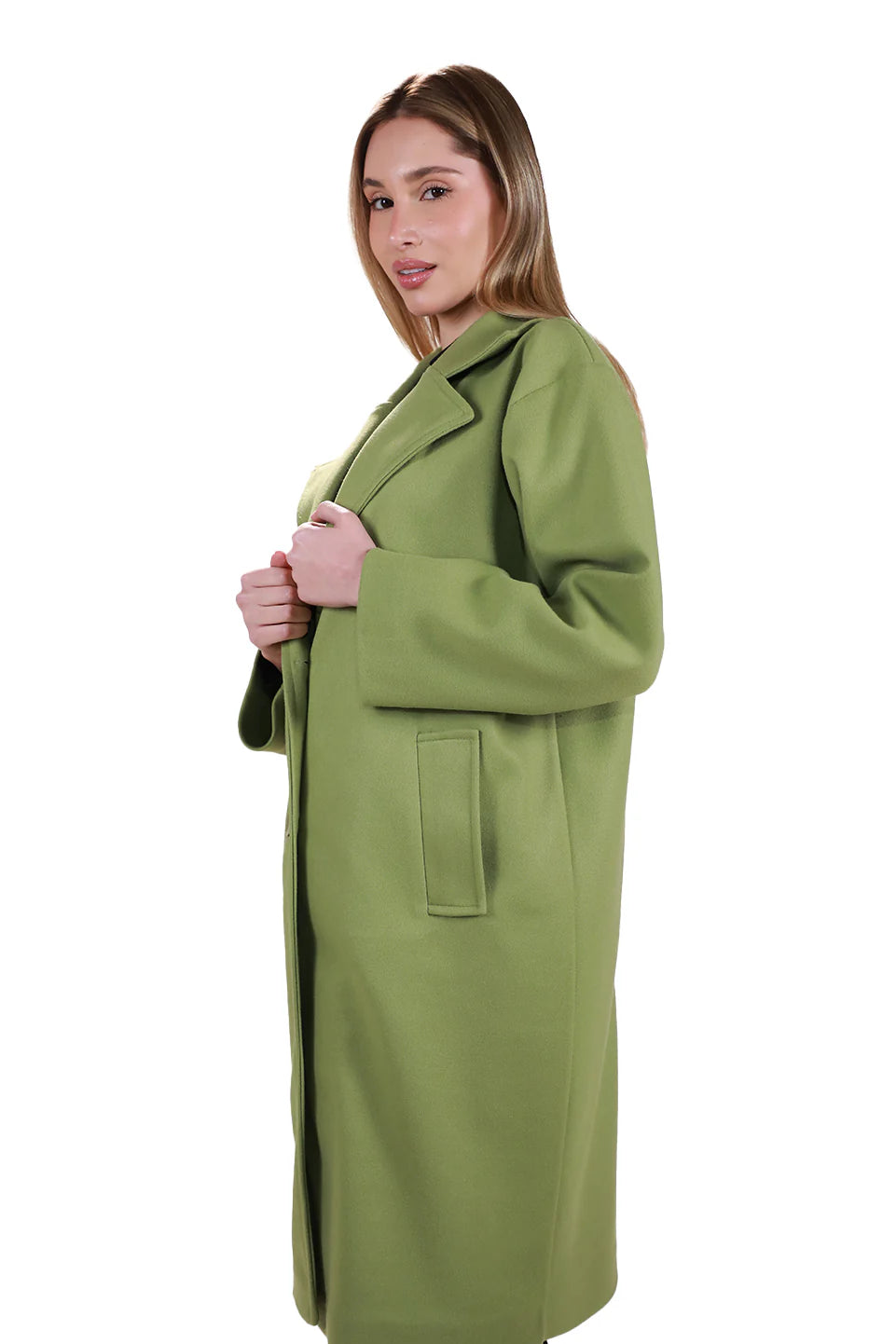 Green Length Knee Coat