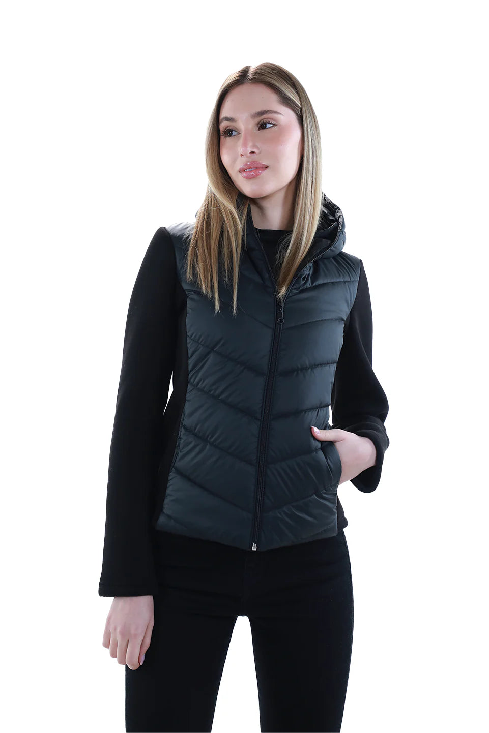 Black Puffer Work Out Light Weight Jacket