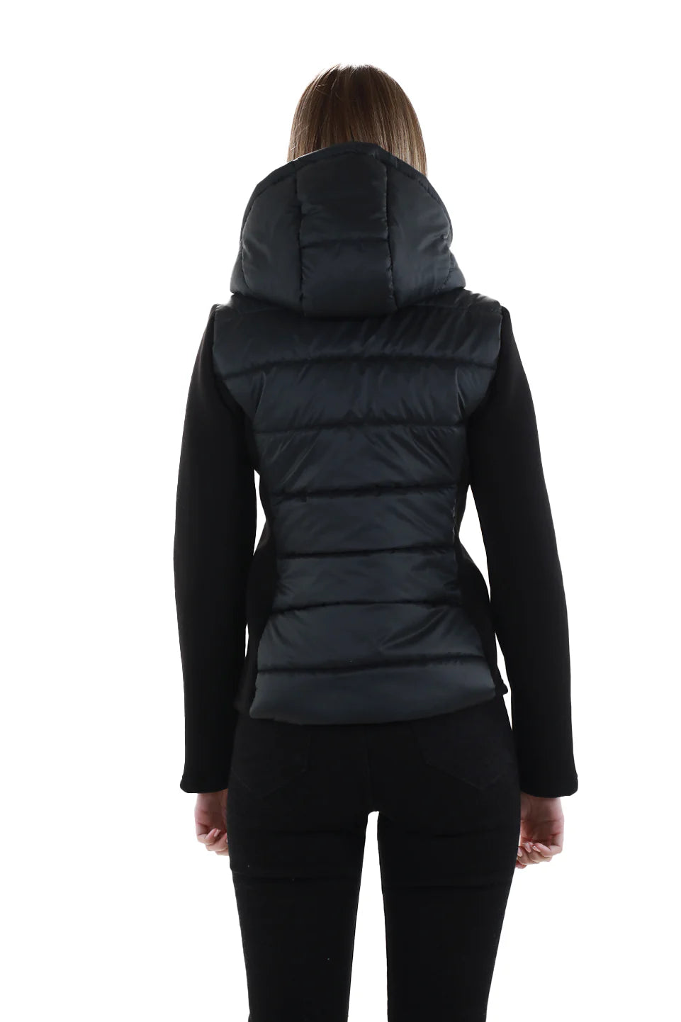 Black Puffer Work Out Light Weight Jacket