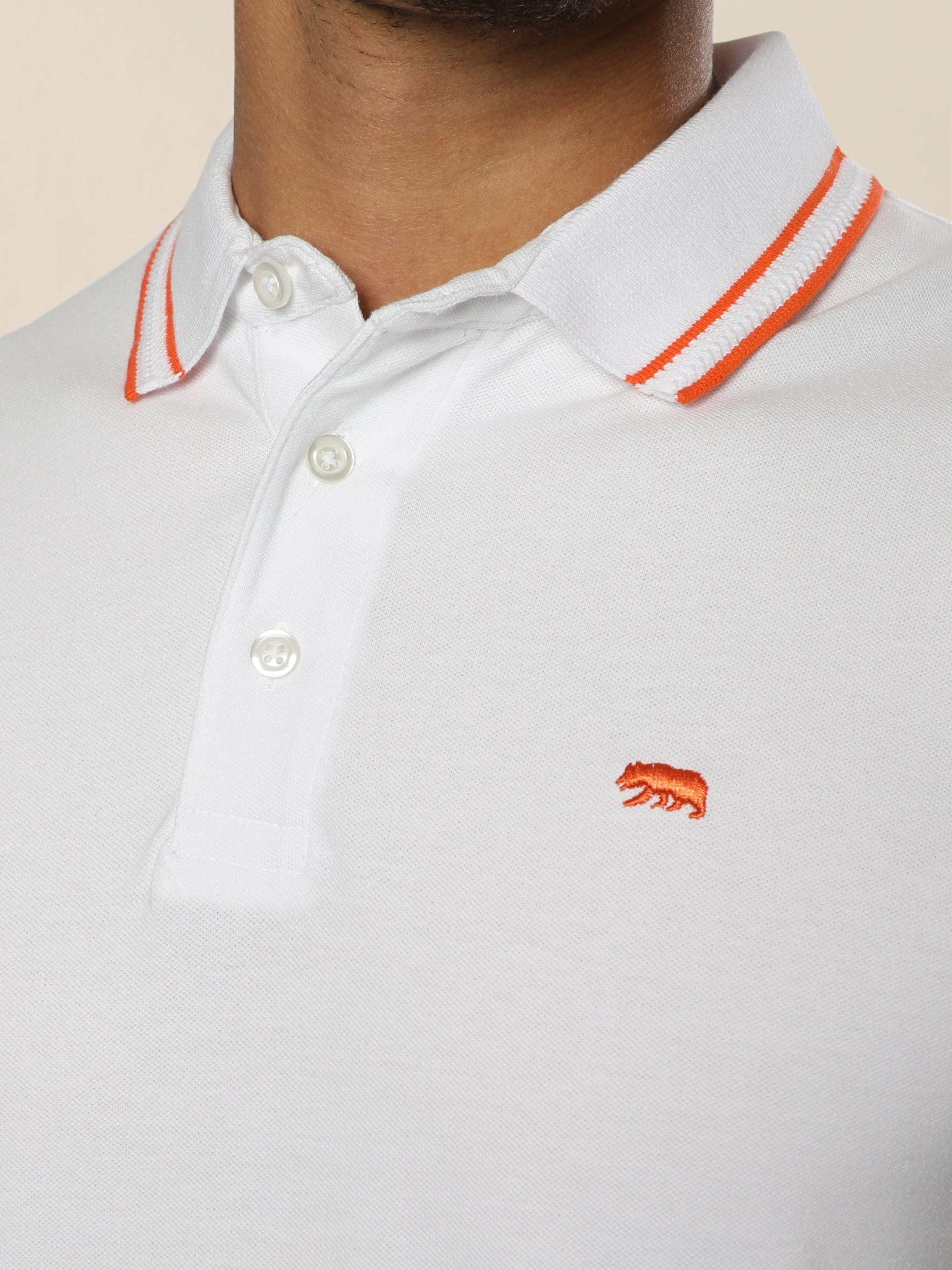 Men Casual Polo With Designed Ends