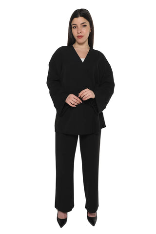 Black Shirt & Pant Loose Casual Set