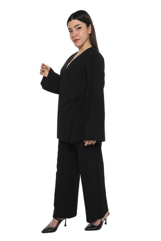 Black Shirt & Pant Loose Casual Set