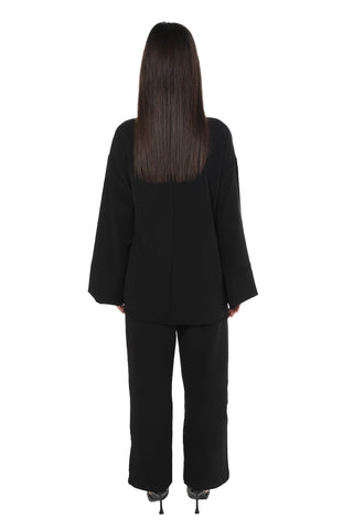 Black Shirt & Pant Loose Casual Set