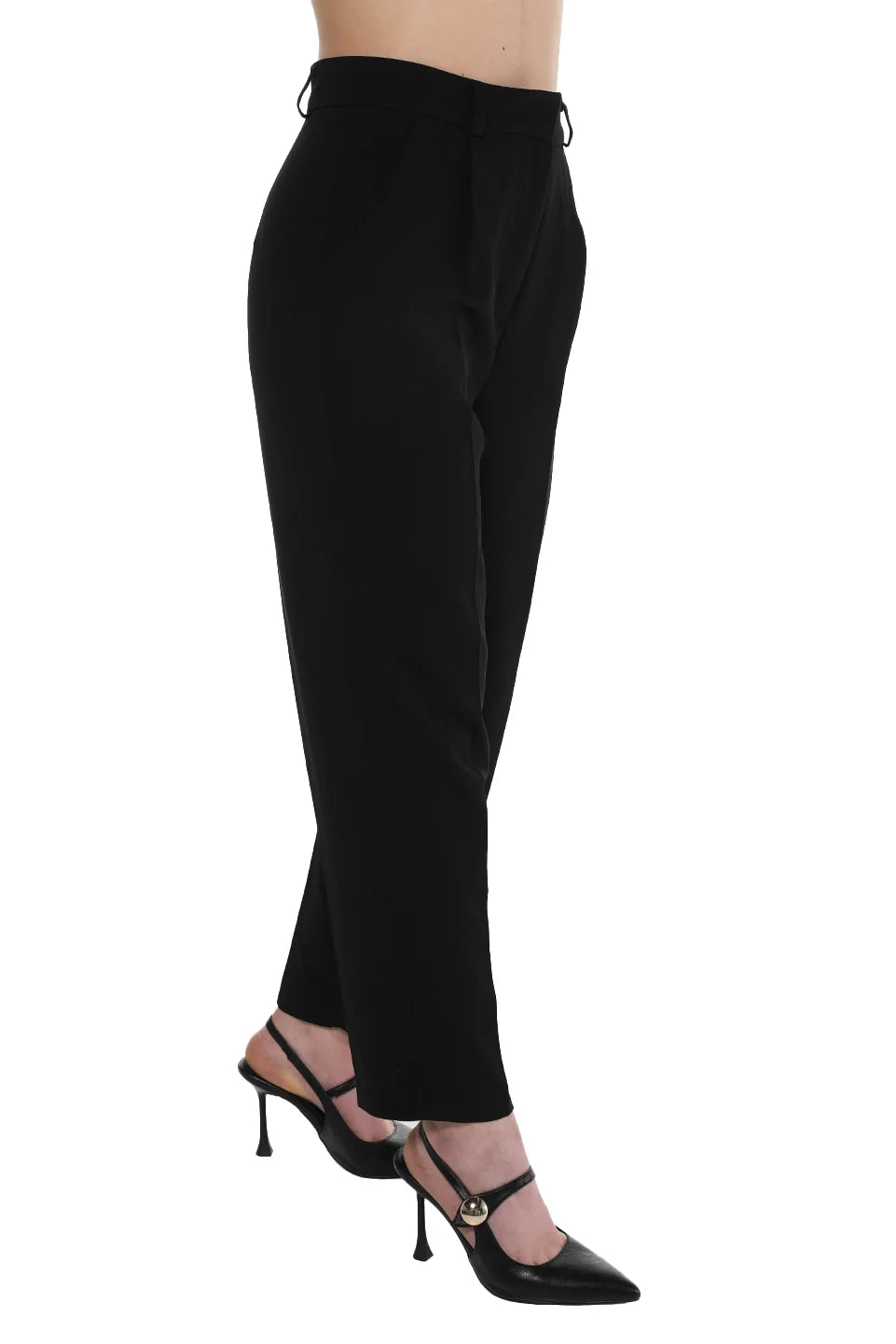Black Classy Pant With Zipper To Close