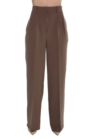 Dark Beige Losse Fit Pant With Side Pocket