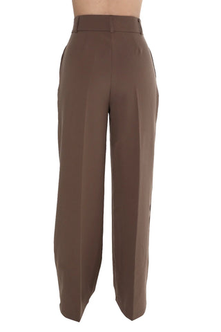 Dark Beige Losse Fit Pant With Side Pocket