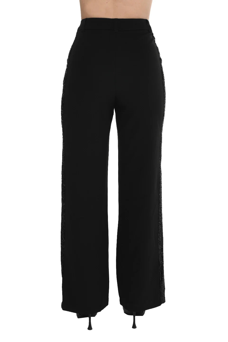 Black Pant With Side Glitter Design