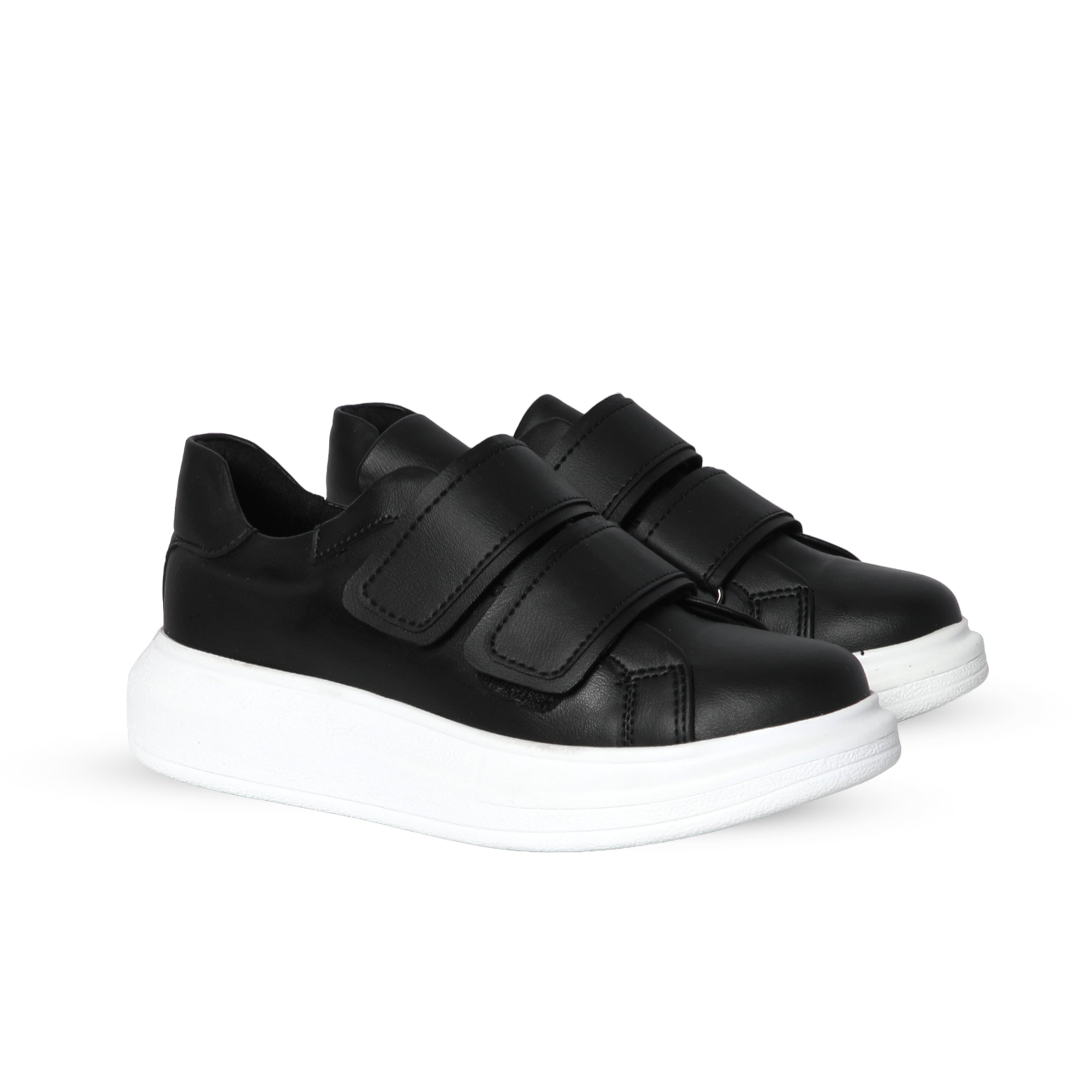 Women Black Casual Shoes With Velcro Straps